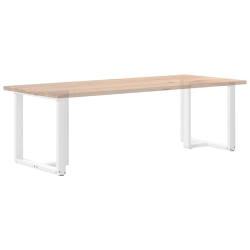 Nogi do stołu jadalnego, 2 pcs., białe, 80x35x(72-73) cm, stal