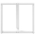 Nogi do stołu jadalnego, 2 pcs., białe, 80x35x(72-73) cm, stal
