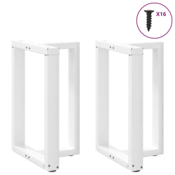 Nogi do stołu jadalnego, 2 pcs., białe, 50x35x(72-73) cm, stal