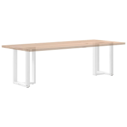 Nogi do stołu jadalnego, 2 pcs., białe, 50x35x(72-73) cm, stal