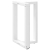 Nogi do stołu jadalnego, 2 pcs., białe, 50x35x(72-73) cm, stal