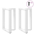 Nogi do stołu jadalnego, 2 pcs., białe, 50x35x(72-73) cm, stal