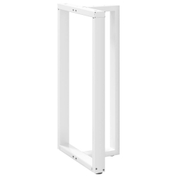Nogi do stołu barowego, 2 szt., białe, 60x35x(110-111) cm, stal