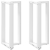 Nogi do stołu barowego, 2 szt., białe, 50x35x(90-91) cm, stal