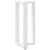Nogi do stołu barowego, 2 szt., białe, 50x35x(90-91) cm, stal