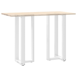 Nogi do stołu barowego, 2 szt., białe, 50x35x(100-101) cm, stal