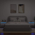 Wiszące szafki nocne z LED, 2 szt., białe