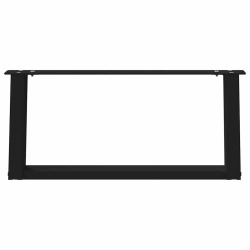 Nogi do stolika kawowego, 2 szt., czarne, 70x(30-31) cm, stal