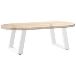 Nogi do stolika kawowego, 2 szt., białe, 70x(42-43) cm, stal