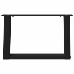 Nogi do stolika kawowego, 2 szt., czarne, 50x(30-31) cm, stal