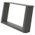 Nogi do stolika kawowego, 2 szt., antracyt, 60x(30-31) cm, stal