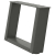 Nogi do stolika kawowego, 2 szt., antracyt, 50x(30-31) cm, stal