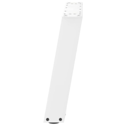 Nogi do stolika kawowego, 2 szt., białe, 50x(42-43) cm, stal