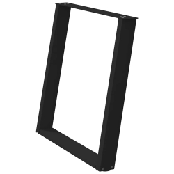 vidXL Nogi do stołu jadalnianego, 2 szt., czarne, 70x(72-73) cm, stal