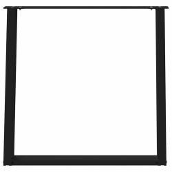 vidXL Nogi do stołu jadalnianego, 2 szt., czarne, 70x(72-73) cm, stal