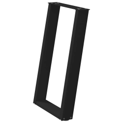 vidXL Nogi do stołu jadalnianego, 2 szt., czarne, 50x(72-73) cm, stal