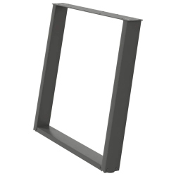 vidXL Nogi do stołu jadalnianego, 2 szt., antracyt, 90x(72-73)cm, stal