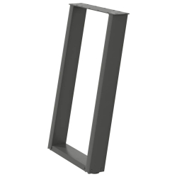 vidXL Nogi do stołu jadalnianego, 2 szt., antracyt, 60x(72-73)cm, stal