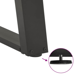 vidXL Nogi do stołu jadalnianego, 2 szt., antracyt, 60x(72-73)cm, stal