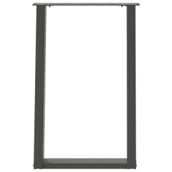 vidXL Nogi do stołu jadalnianego, 2 szt., antracyt, 50x(72-73)cm, stal