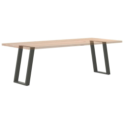 vidXL Nogi do stołu jadalnianego, 2 szt., antracyt, 50x(72-73)cm, stal