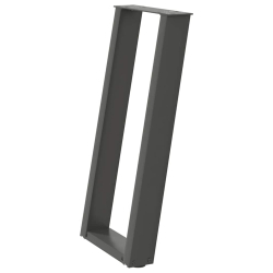 Nogi do stołu konsolowego, 2 szt., antracyt, 28x(72-73)cm, stal