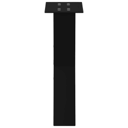 Nogi do stolika kawowego, 2 szt., czarne, 38x(42-43) cm, stal
