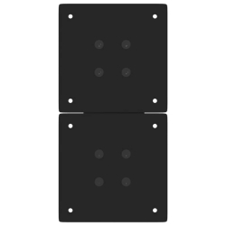 Nogi do stolika kawowego, 2 szt., czarne, 38x(42-43) cm, stal