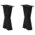 Nogi do stolika kawowego, 2 szt., czarne, 38x(42-43) cm, stal