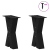 Nogi do stolika kawowego, 2 szt., czarne, 38x(42-43) cm, stal