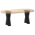 Nogi do stolika kawowego, 2 szt., czarne, 38x(42-43) cm, stal