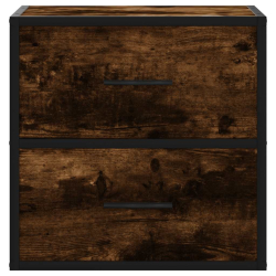 Wiszące szafki nocne, 2 szt., opalany dąb, 40x31x39,5