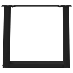 Nogi do stolika kawowego, 2 szt., czarne, 50x(42-43) cm, stal