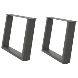 Nogi do stolika kawowego, 2 szt., antracyt, 60x(42-43) cm, stal