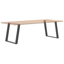 vidXL Nogi do stołu jadalnianego, 2 szt., antracyt, 80x(72-73)cm, stal
