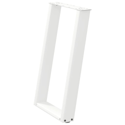 vidXL Nogi do stołu jadalnianego, 2 szt., białe, 50x(72-73) cm, stal
