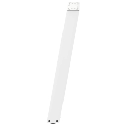 vidXL Nogi do stołu jadalnianego, 2 szt., białe, 50x(72-73) cm, stal
