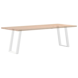 vidXL Nogi do stołu jadalnianego, 2 szt., białe, 50x(72-73) cm, stal