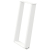 vidXL Nogi do stołu jadalnianego, 2 szt., białe, 50x(72-73) cm, stal