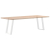 vidXL Nogi do stołu jadalnianego, 2 szt., białe, 50x(72-73) cm, stal