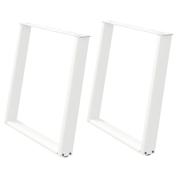 vidXL Nogi do stołu jadalnianego, 2 szt., białe, 90x(72-73) cm, stal