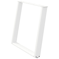 vidXL Nogi do stołu jadalnianego, 2 szt., białe, 90x(72-73) cm, stal