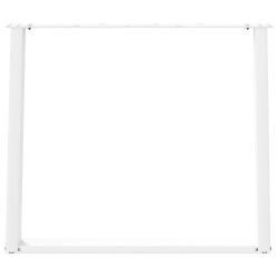 vidXL Nogi do stołu jadalnianego, 2 szt., białe, 90x(72-73) cm, stal