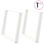 vidXL Nogi do stołu jadalnianego, 2 szt., białe, 90x(72-73) cm, stal