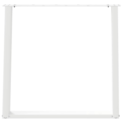 vidXL Nogi do stołu jadalnianego, 2 szt., białe, 70x(72-73) cm, stal