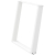 vidXL Nogi do stołu jadalnianego, 2 szt., białe, 70x(72-73) cm, stal