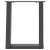 Nogi do stolika kawowego, 2 szt., antracyt, 28x(42-43) cm, stal