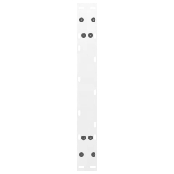 Nogi do stolika kawowego, 2 szt., biale, 70x(30-31) cm, stal