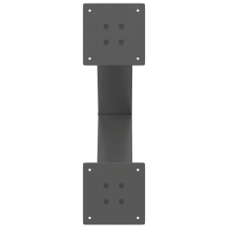 Nogi do stołu jadalnego, 2 szt., antracyt, 60x(72-73) cm, stal