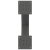 Nogi do stołu jadalnego, 2 szt., antracyt, 60x(72-73) cm, stal